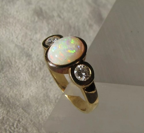 Opalring mit großen - opalring,
