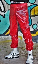 RODSPOT Glanznylon Spiegelglanz Lack Hose Regenhose shiny Nylon Pants wetlook 