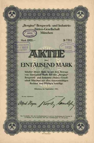 Bergina bergwerk 1921 - bergwerk, ag