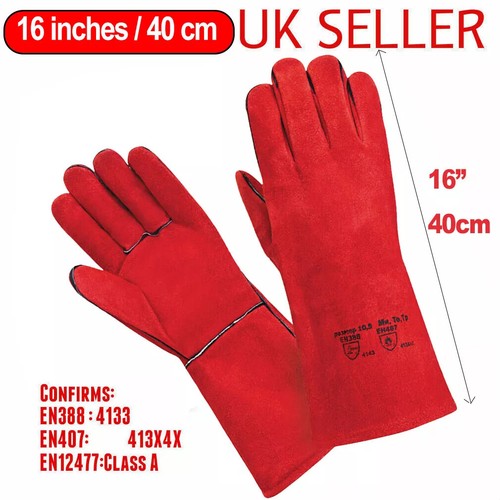 Schweißerhandschuhe rot - 10,