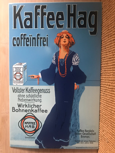 Grosses werbeschild kaffee hag - grosses,