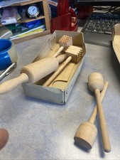 Kochset Spielküche - - Holz Spielzeug 60er 70er