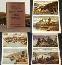 URALTE ANSICHTEN VOM RHEIN VON 1900 MAINZ BIS KÖLN LEPORELLO 20 ANSICHTSKARTEN