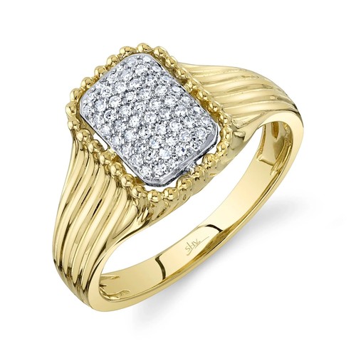 14k gelbgold diamant ring - 14k,