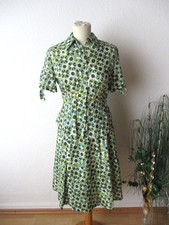 Nadine H. Damen Rock + Bluse Gr. 38 grün mehrfarbig Muster= Kreise