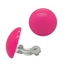 1 Paar Ohrclips Klemm Ohrringe Clips Plastik viele Farben Pastell ohne Ohrloch