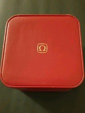 Rote Vintage Omega Uhren Box, Speedmaster, Seamaster. Sehr guter Zustand