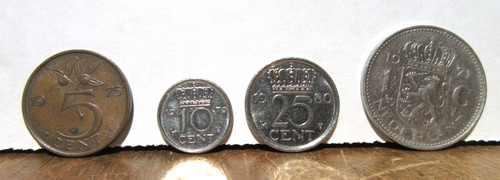Lot netherlands coins 5 - netherlands,