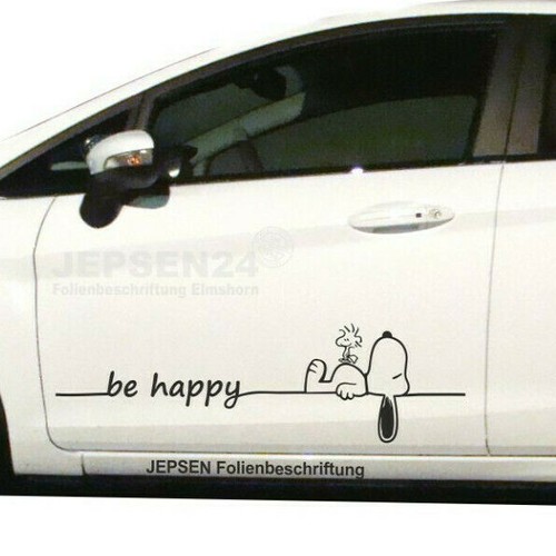 Happy aufkleber snoopy - aufkleber, +