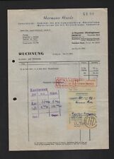 WUPPERTAL, Rechnung 1951, Hermann Heede Zubehör für Lampenschirm-Herstellung