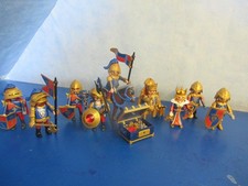 Grosse rot blaue Ritter Armee Thron Pferd zu 3666 6000 Ritterburg Playmobil 7973