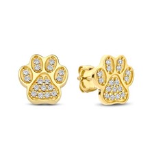 Dog Paw Stud Earrings with 34