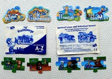 Danone FruchtZwerge 2010: 4x Fußball-WM-Magnete + 4x Magnet-Puzzle-Tiere