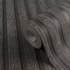 3D Tapete Holzoptik Braun Schwarz Vliestapete Holzpaneele Beige skandinavisch