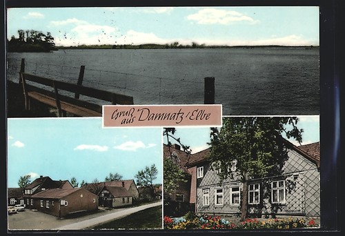 Damnatz elbe ansichtskarte - damnatz, /elbe,