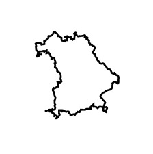 BAYERN - Aufkleber Auto Folie Tattoo Kontur KFZ Folie Bayern bayrisch Bundesland