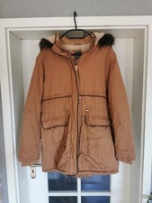 Neuwertige Winterjacke Mantel Parka braun Kunstfell Größe 42/44