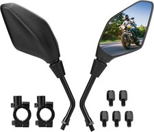 E Geprüft M8 M10 Motorradspiegel Rückspiegel Motorrad Mit Halterung Roller ATV
