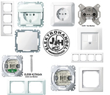 Merten System M polarweiß glänzend  Rahmen Steckdose Schalter  M-1   M-SMART