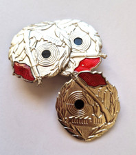 DDR NVA Schießabzeichen der Kampfgruppen Stufe Silber