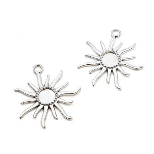 Anhänger sonne antik silber - anhänger,