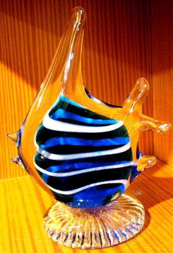 Murano glasfisch skalar blau - glasfisch,