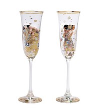2er Set Gustav Klimt Sektgläser Die Erwartung + Die Erfüllung Goebel Artis Orbis