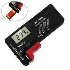 BT-168D LCD Digital Batterietester für AA AAA 9V Knopfzellen Tester Schwarz DE