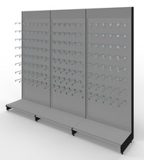 Wandregal Metallregal Supermarktregal Verkaufsregal Kiosk 290x300 cm inkl. Haken