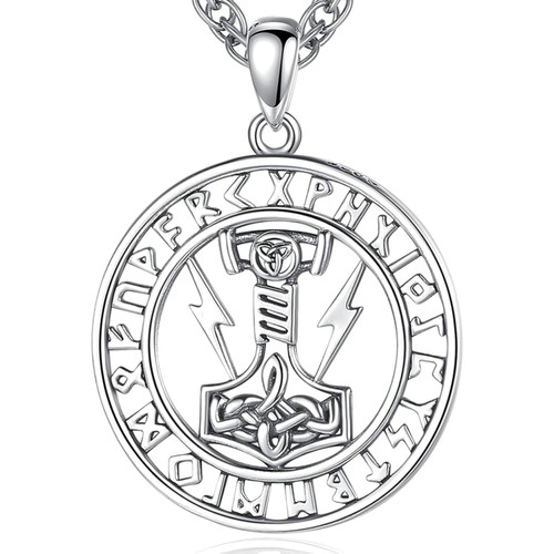 Wikinger kette sterling - kette, silber
