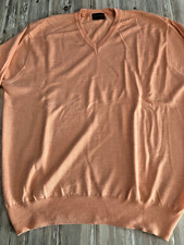 Orange farbiger V-Pullover von