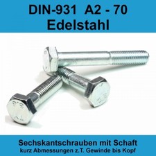 M6 DIN 931 Sechskantschrauben