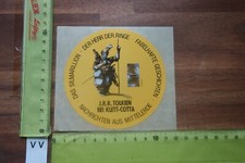 Alter Aufkleber Bücherei Literatur Buch (Film, Musik) DER HERR DER RINGE Tolkien