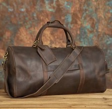 Leder weekender reisetasche - leder,