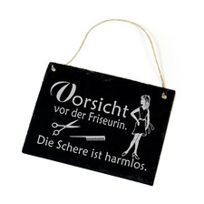 Frisörin Schild Schiefer