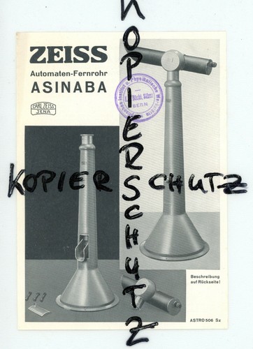 Carl zeiss jena prospektblatt - carl,