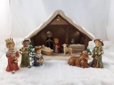 Goebel Weihnachtskrippe Heilige Familie Winterwald Weihnachten Könige Hirte Esel