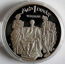 Tunesien 1 Dinar 1969 Vergilvs, Silber
