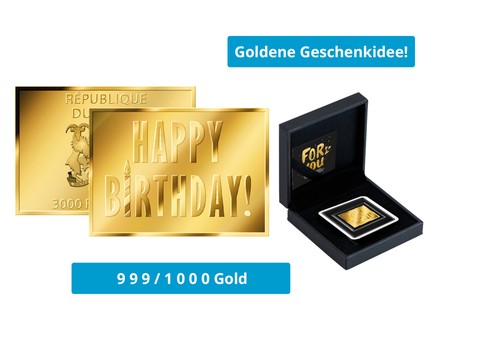 Goldmünze motiv happy - goldmünze, "happy