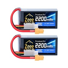 2x Zeee Short 7.4V 2200mAh 2S
