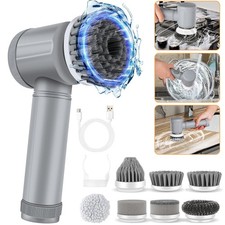 Elektrische Reinigungsbürste Akku Spin Scrubber Scrubber Bürste mit 7Bürstenköpf