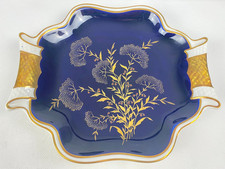 Weimar Porzellan Prunkteller Echt Kobalt, Echt Gold
