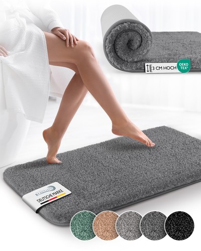 Badematte badvorleger hochflor - badvorleger,