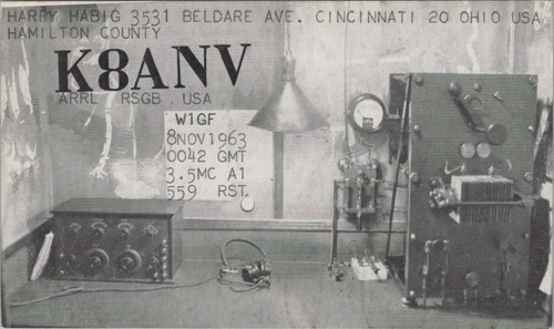 Amateur ham radio qsl postcard - radio,