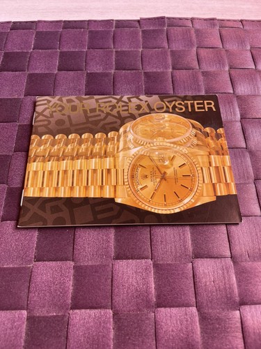 Your rolex oyster booklet - rolex,
