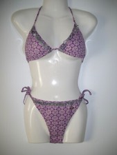 Triangel Bikini lila gemustert