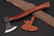 Axt High Carbon Stahl mit Echt-Leder Scheide handverarbeitet Wikinger MAQ2584