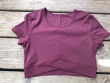 kurzarm Athletik Shirt*Gr 34-36 (S)*figurbetonter Schnitt von Shein*Brombeere