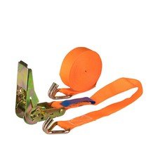 Spanngurt zweiteilig 6m lang 25mm breit 800 Kg daN Orange Zurrgurt Spanngurte
