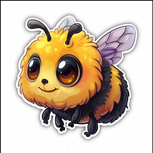 Süße kawaii biene aufkleber - süße,